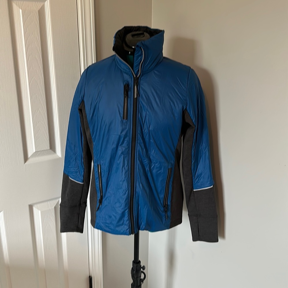 Elevate Rain Jacket | Blue and Grey | Partially Rain Resistant